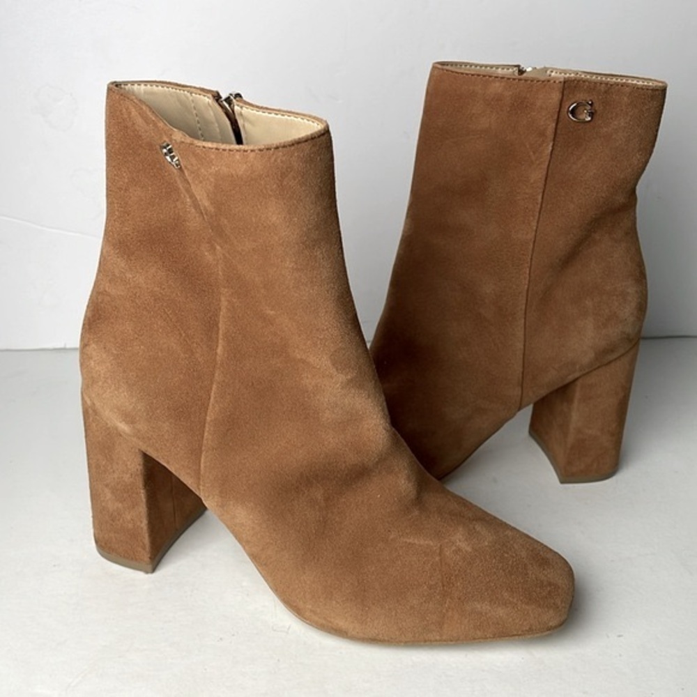 Guess Adelia Brown Suede Ankle Boots 7